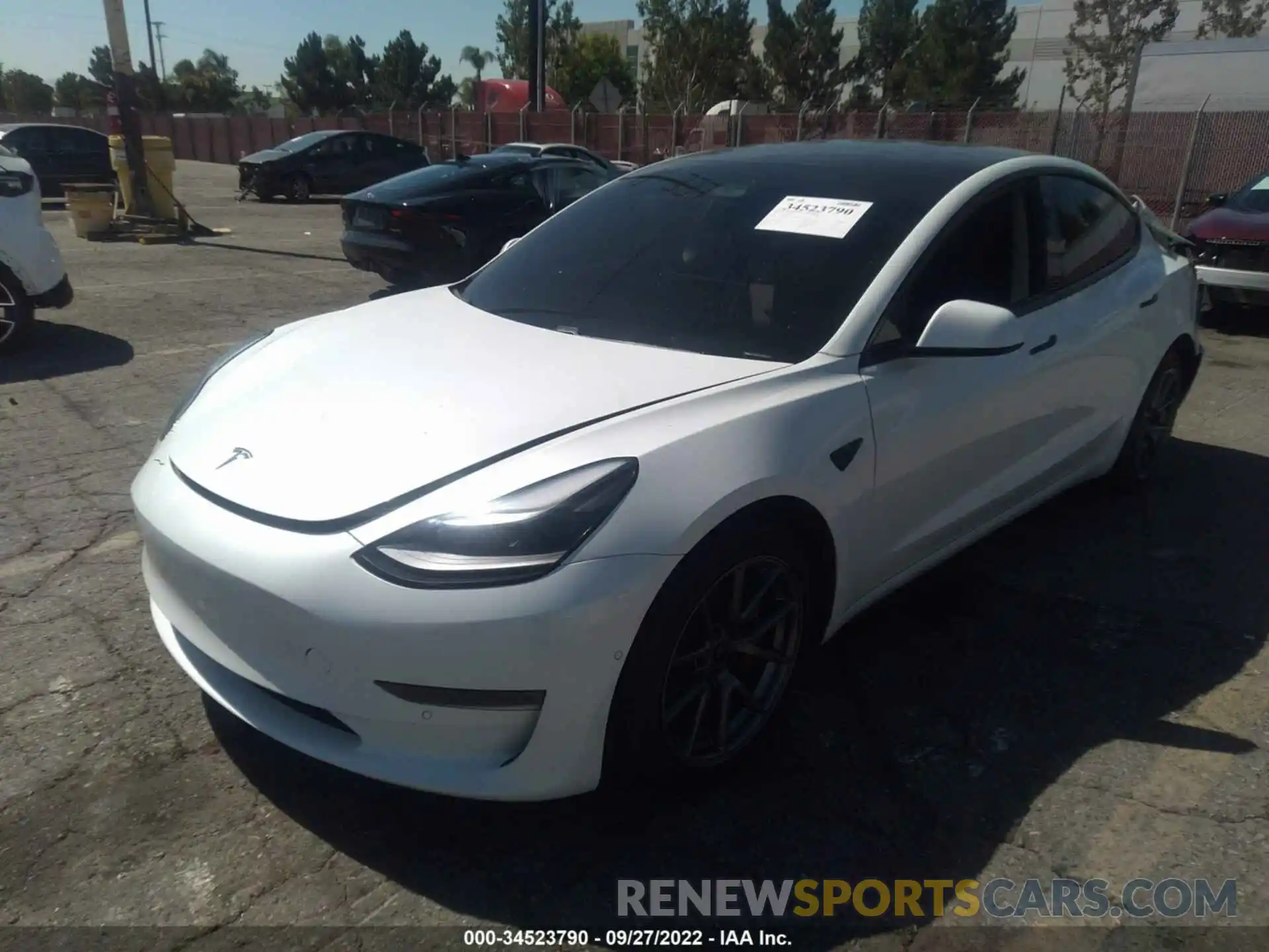 2 Photograph of a damaged car 5YJ3E1EAXMF977126 TESLA MODEL 3 2021