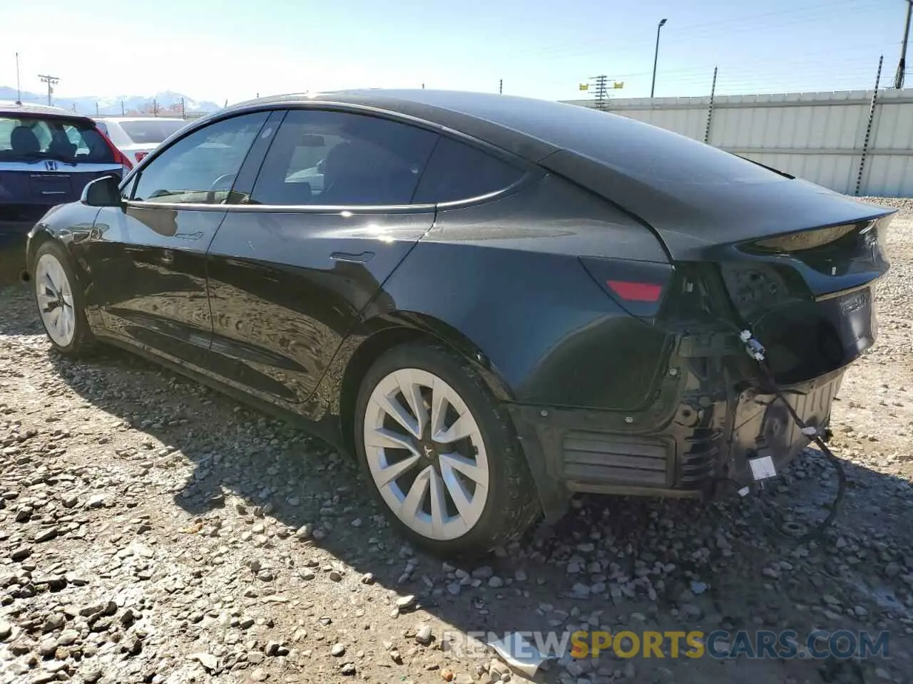 2 Photograph of a damaged car 5YJ3E1EAXMF995223 TESLA MODEL 3 2021