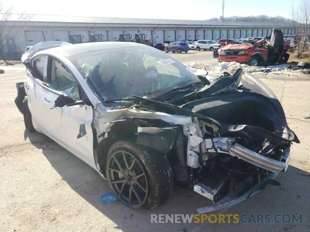 1 Photograph of a damaged car 5YJ3E1EAXMF996193 TESLA MODEL 3 2021