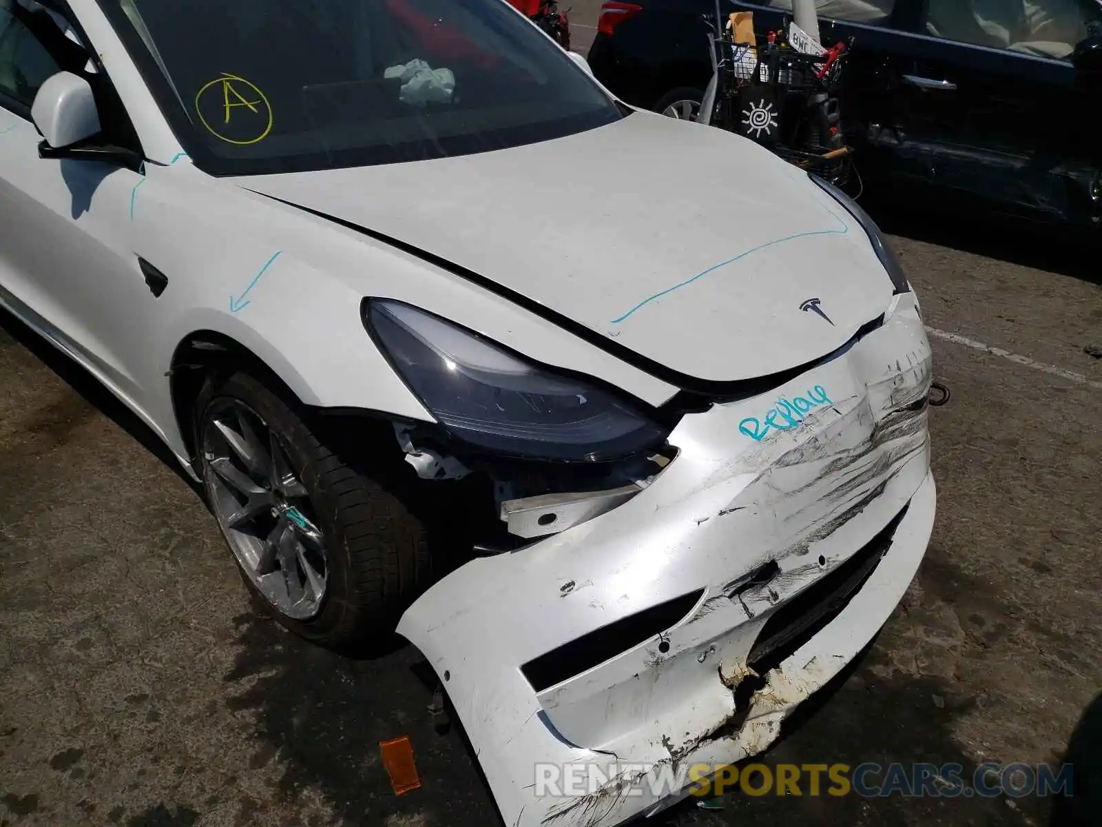 9 Photograph of a damaged car 5YJ3E1EB0MF002921 TESLA MODEL 3 2021