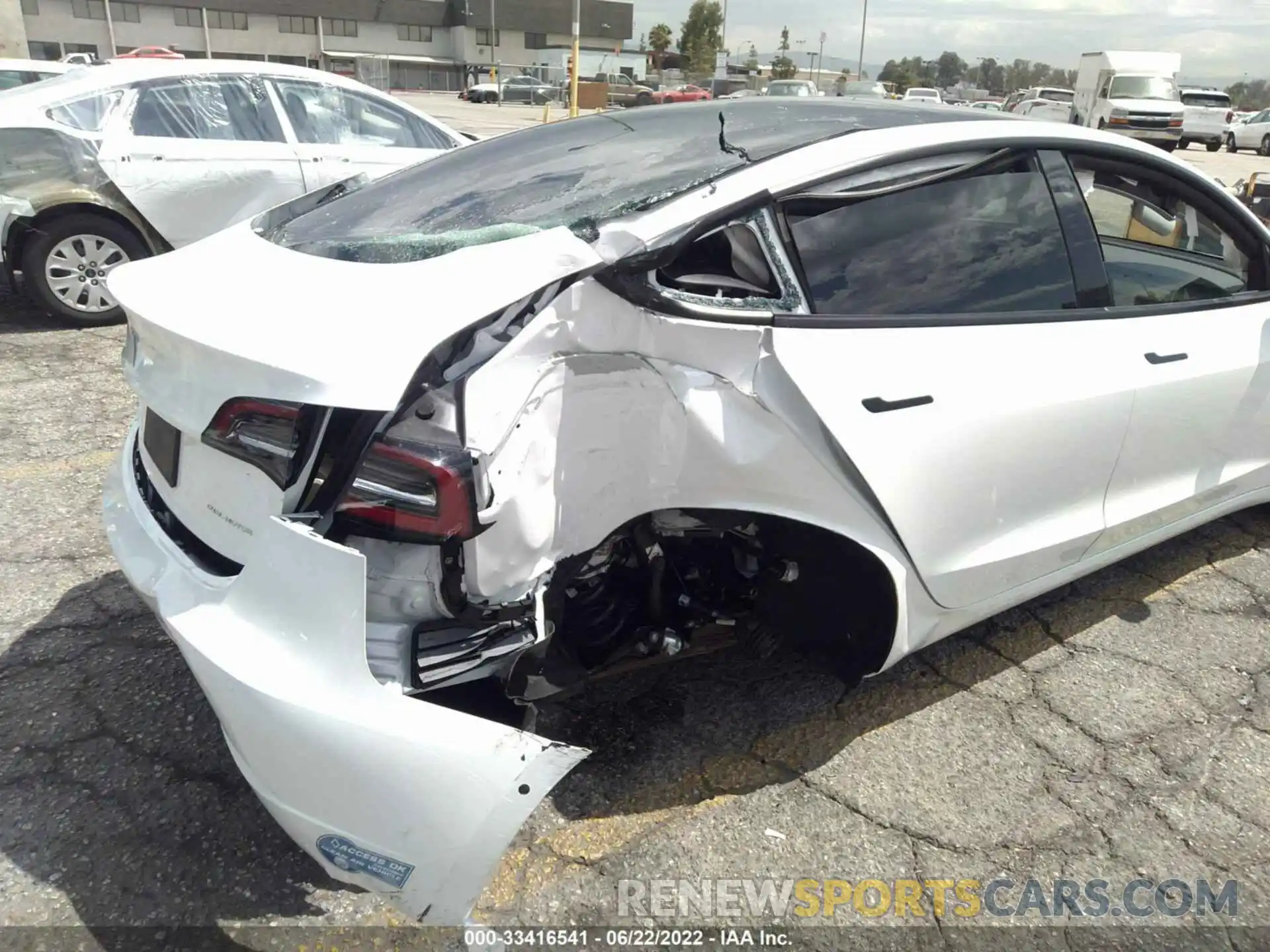 6 Photograph of a damaged car 5YJ3E1EB0MF003258 TESLA MODEL 3 2021