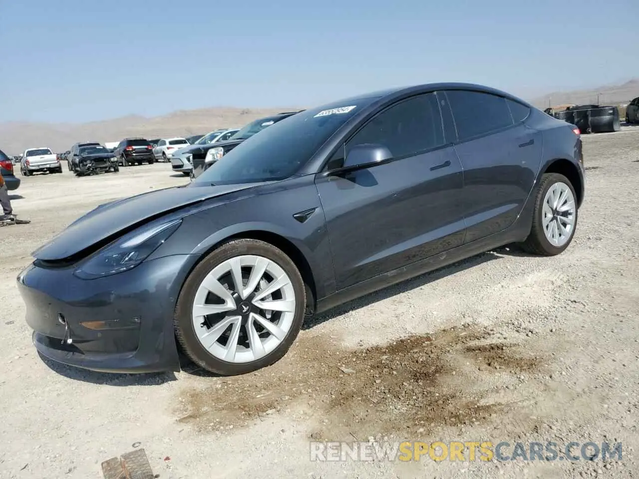 1 Photograph of a damaged car 5YJ3E1EB0MF005205 TESLA MODEL 3 2021