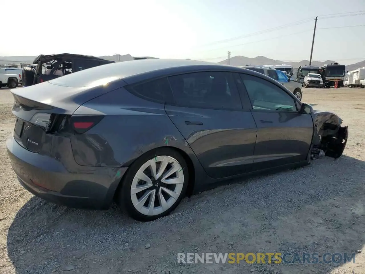 3 Photograph of a damaged car 5YJ3E1EB0MF005205 TESLA MODEL 3 2021