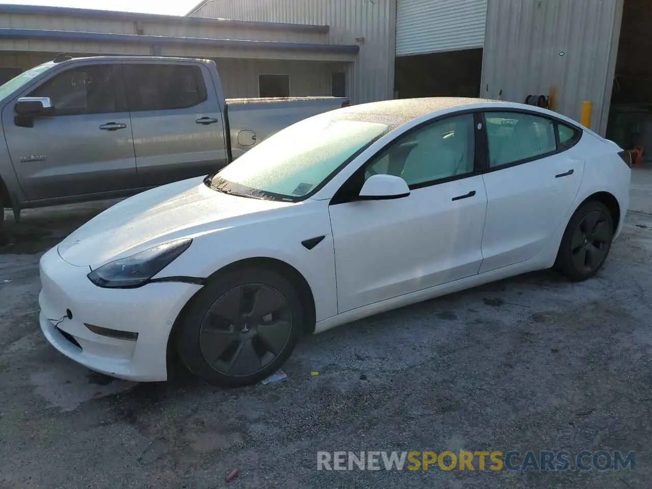 1 Photograph of a damaged car 5YJ3E1EB0MF026491 TESLA MODEL 3 2021
