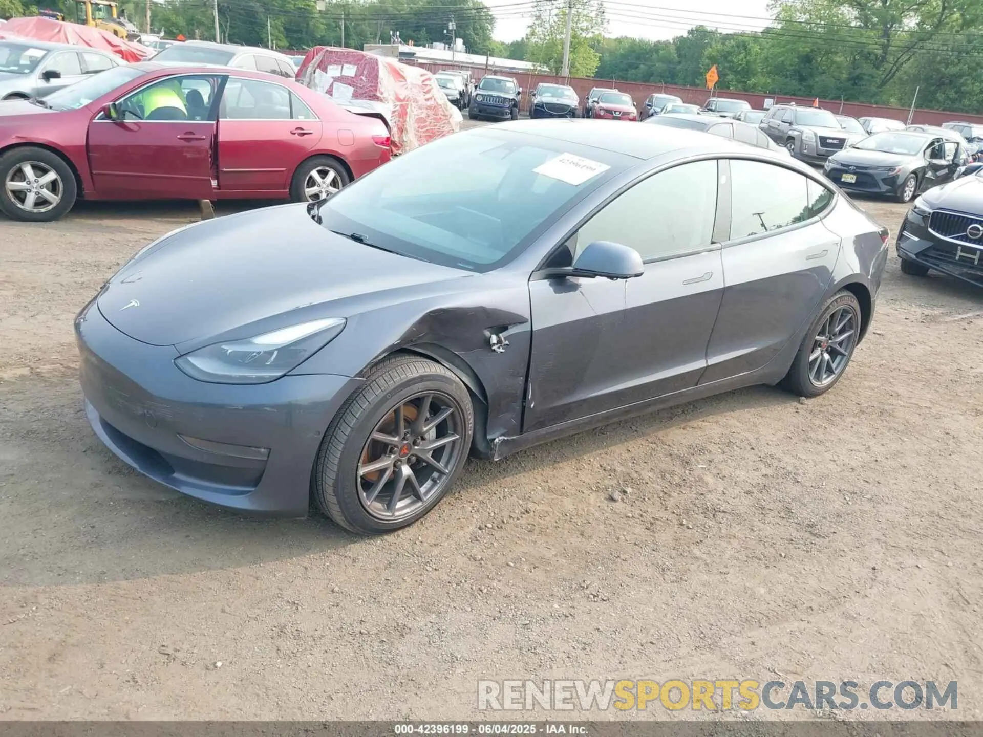 2 Photograph of a damaged car 5YJ3E1EB0MF036423 TESLA MODEL 3 2021
