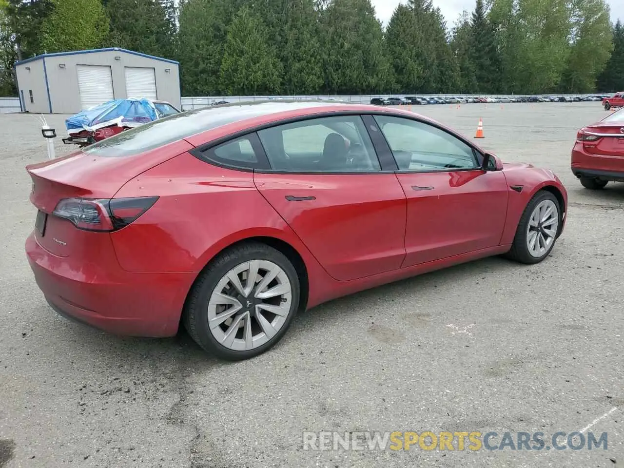 3 Photograph of a damaged car 5YJ3E1EB0MF055411 TESLA MODEL 3 2021