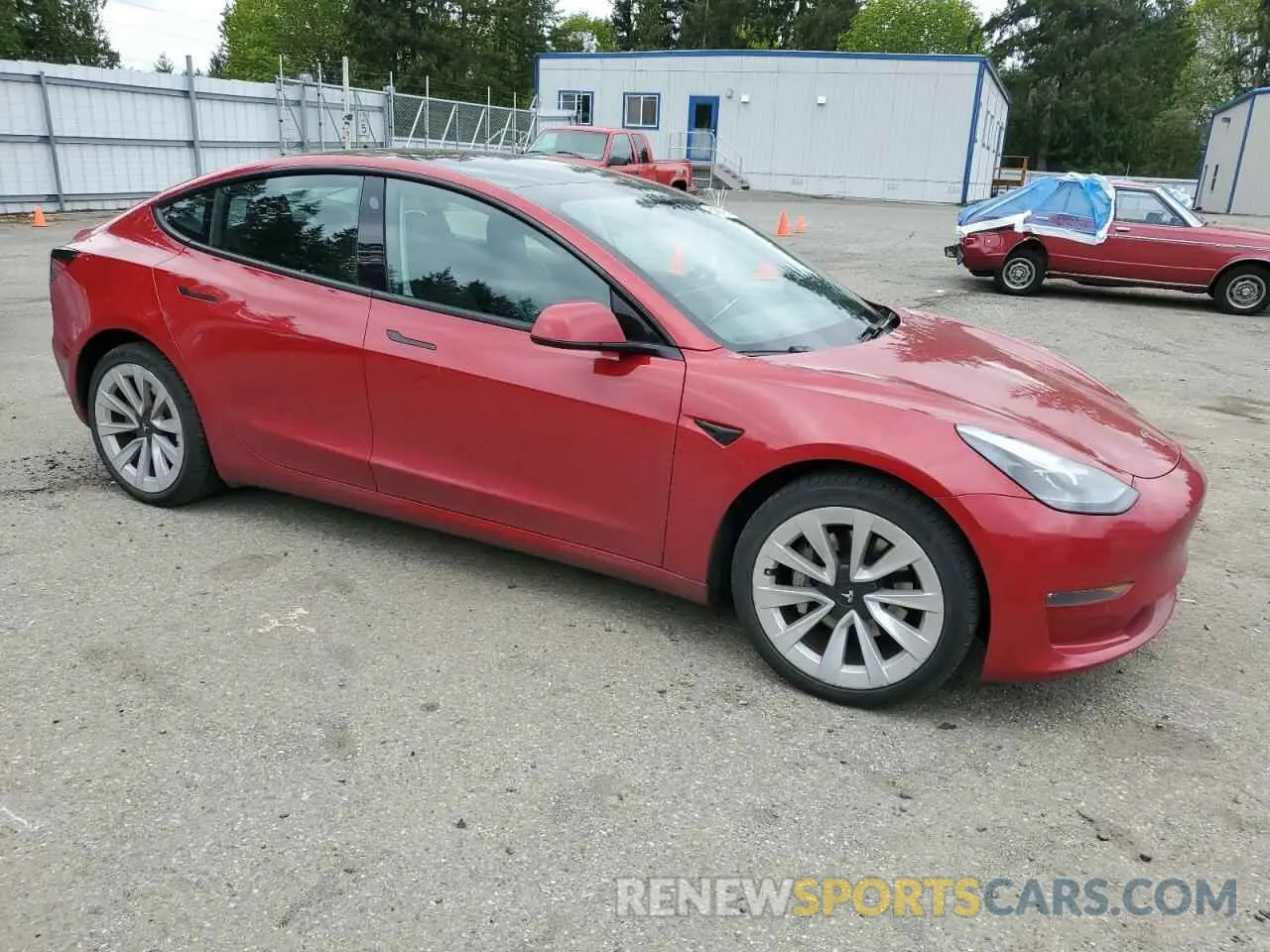 4 Photograph of a damaged car 5YJ3E1EB0MF055411 TESLA MODEL 3 2021