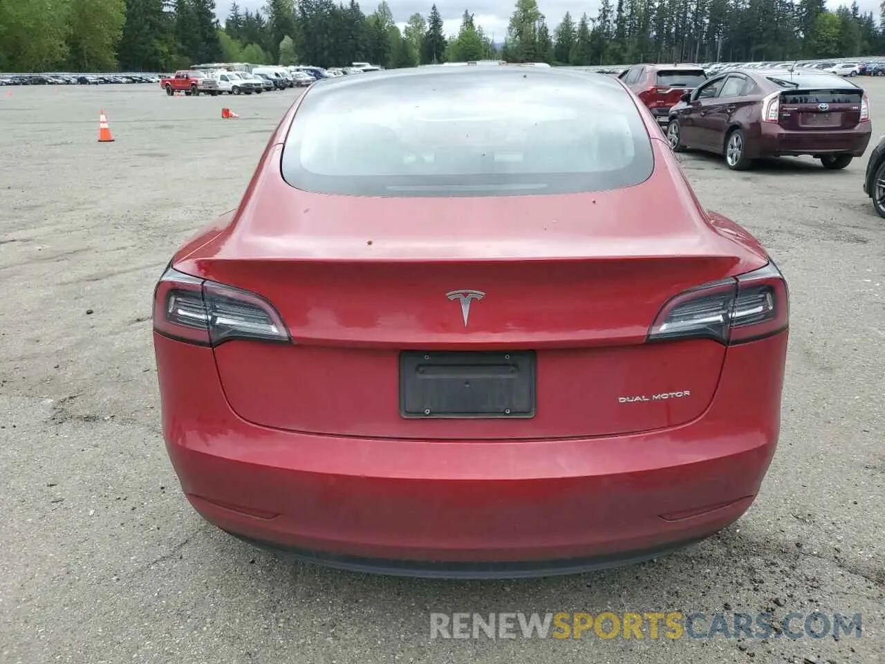 6 Photograph of a damaged car 5YJ3E1EB0MF055411 TESLA MODEL 3 2021