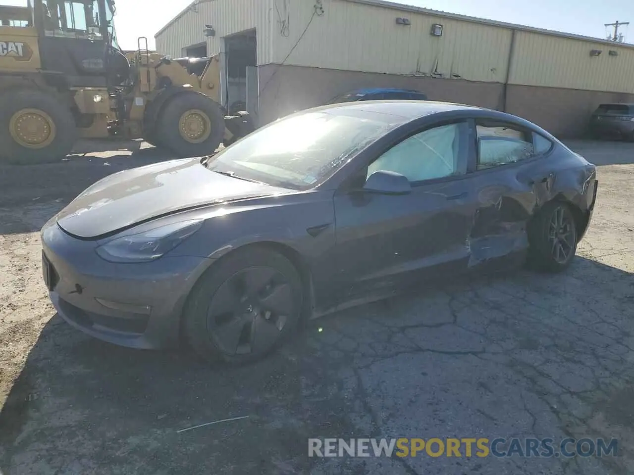1 Photograph of a damaged car 5YJ3E1EB0MF055540 TESLA MODEL 3 2021