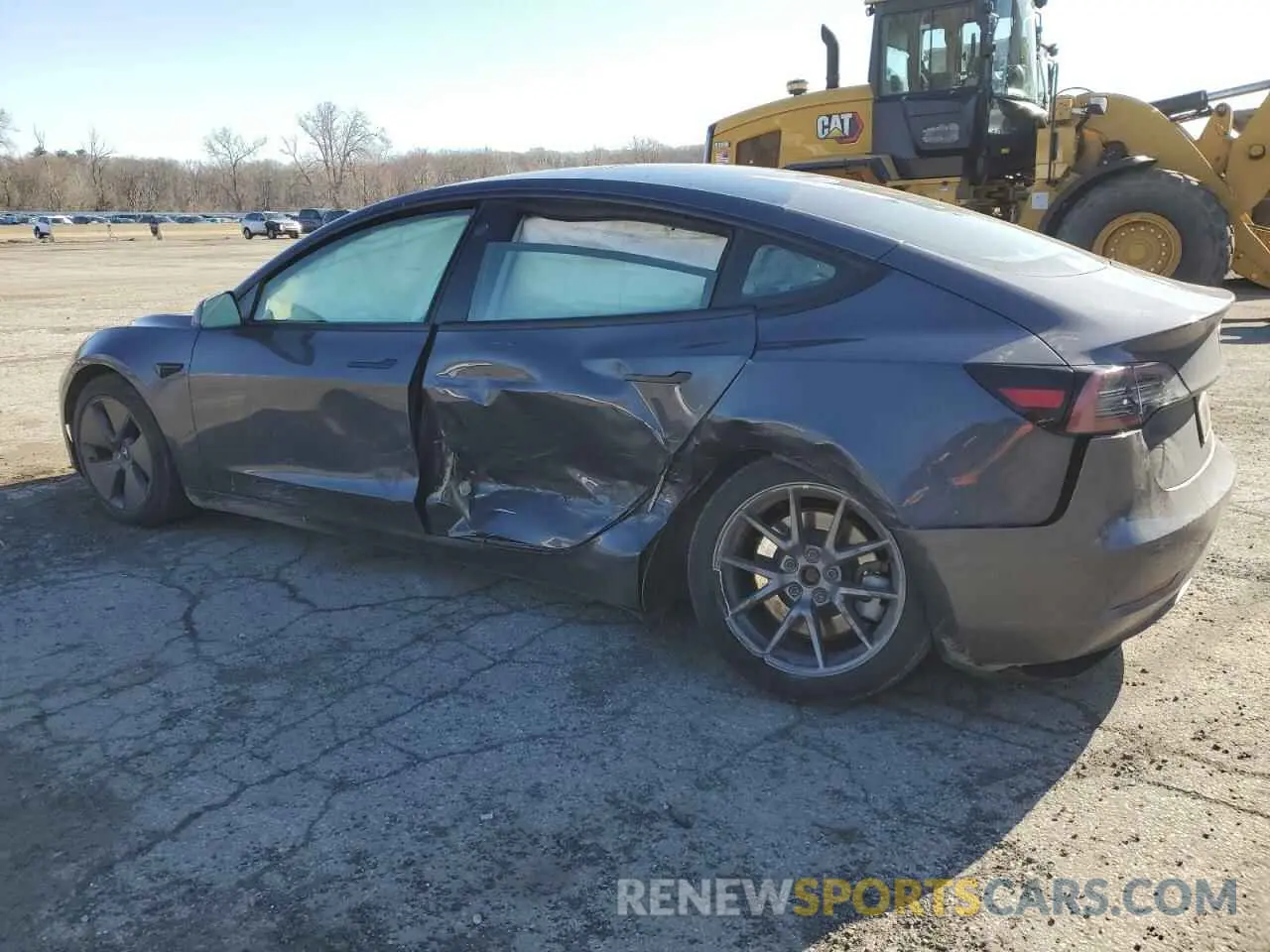 2 Photograph of a damaged car 5YJ3E1EB0MF055540 TESLA MODEL 3 2021
