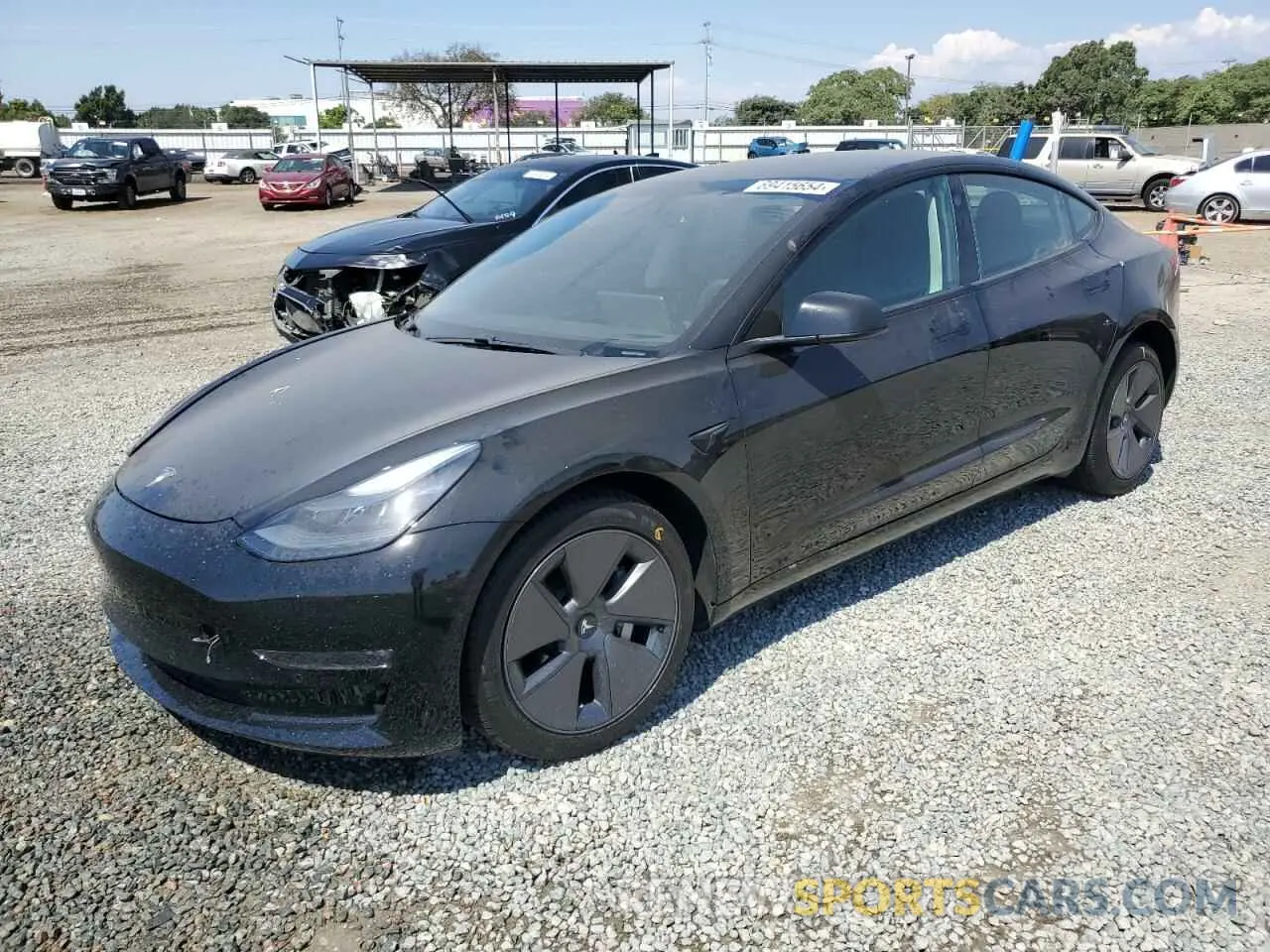 1 Photograph of a damaged car 5YJ3E1EB0MF069227 TESLA MODEL 3 2021