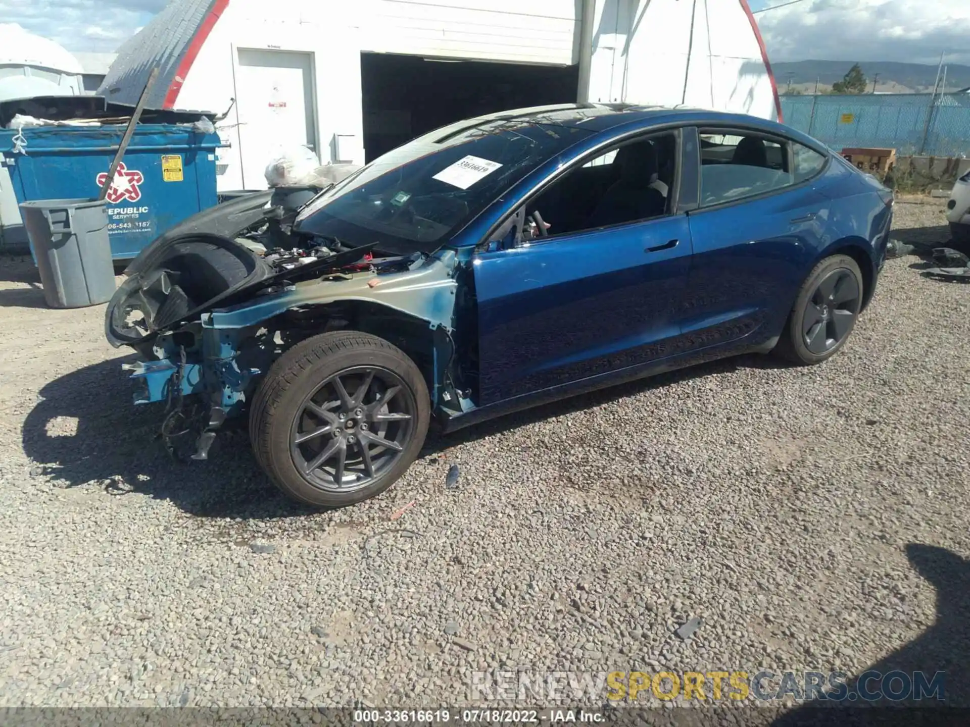 2 Photograph of a damaged car 5YJ3E1EB0MF070247 TESLA MODEL 3 2021