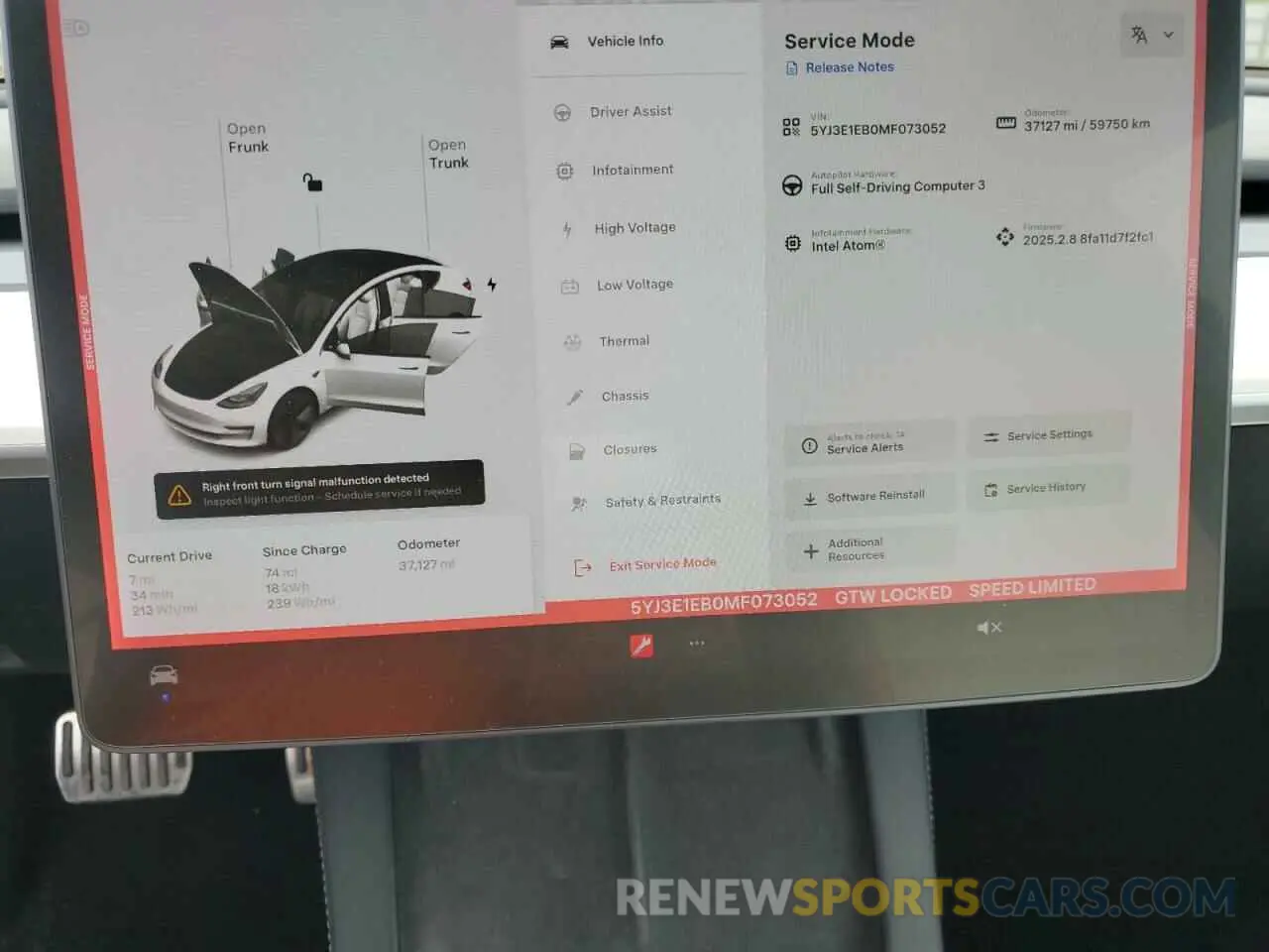 9 Photograph of a damaged car 5YJ3E1EB0MF073052 TESLA MODEL 3 2021