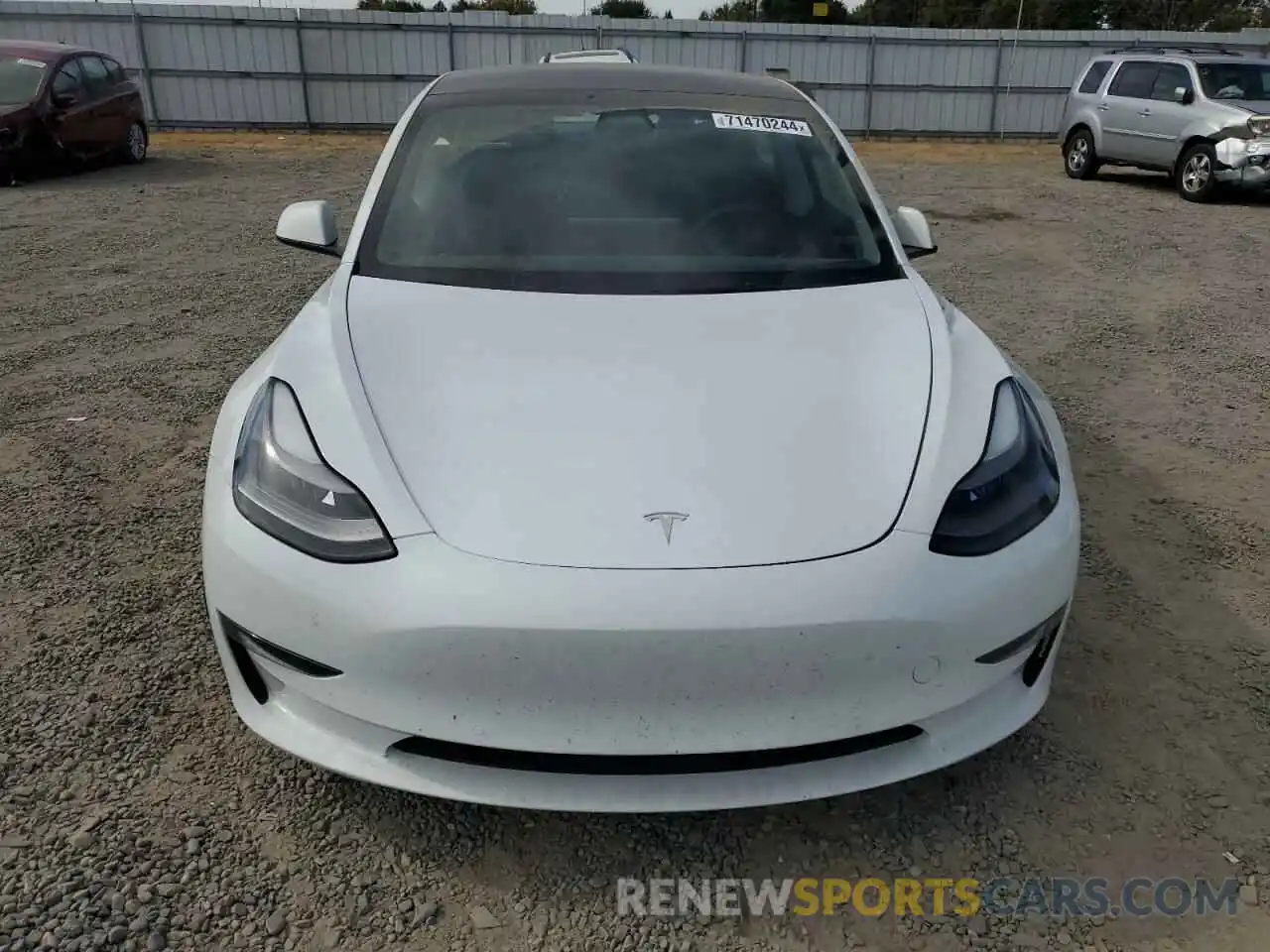 5 Photograph of a damaged car 5YJ3E1EB0MF150342 TESLA MODEL 3 2021