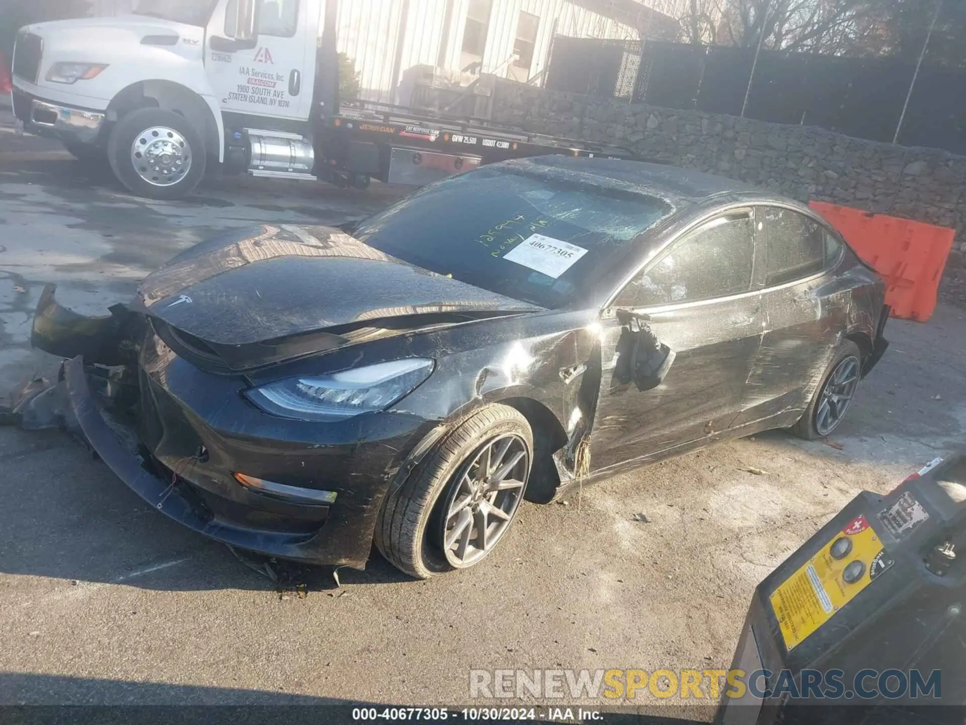2 Photograph of a damaged car 5YJ3E1EB0MF858428 TESLA MODEL 3 2021
