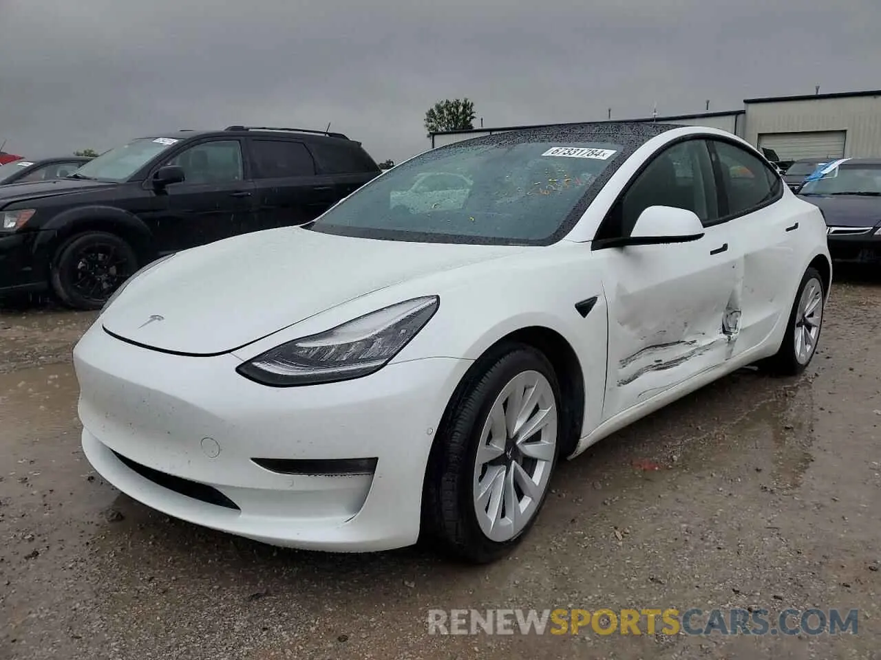1 Photograph of a damaged car 5YJ3E1EB0MF862446 TESLA MODEL 3 2021