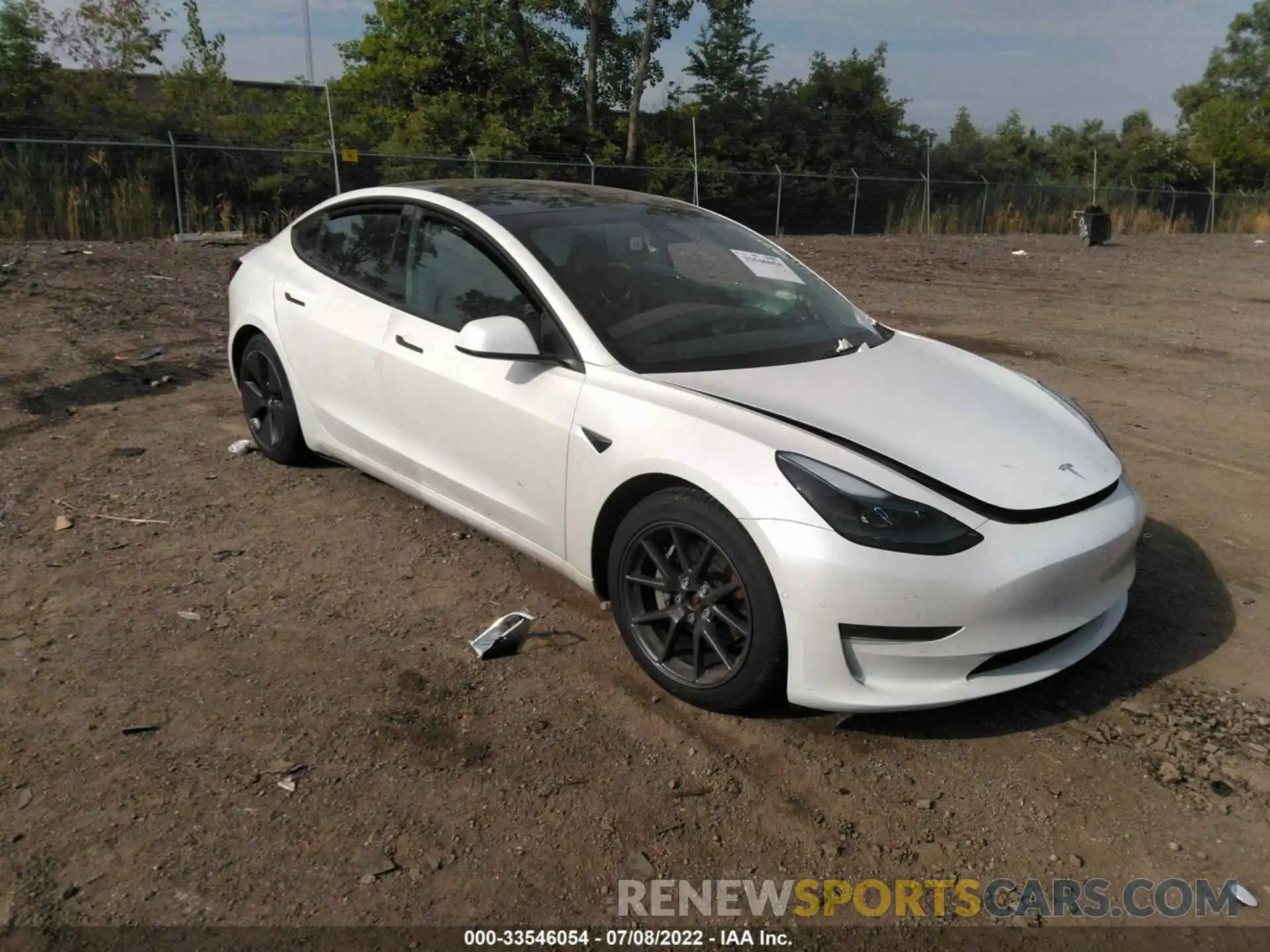 1 Photograph of a damaged car 5YJ3E1EB0MF928218 TESLA MODEL 3 2021