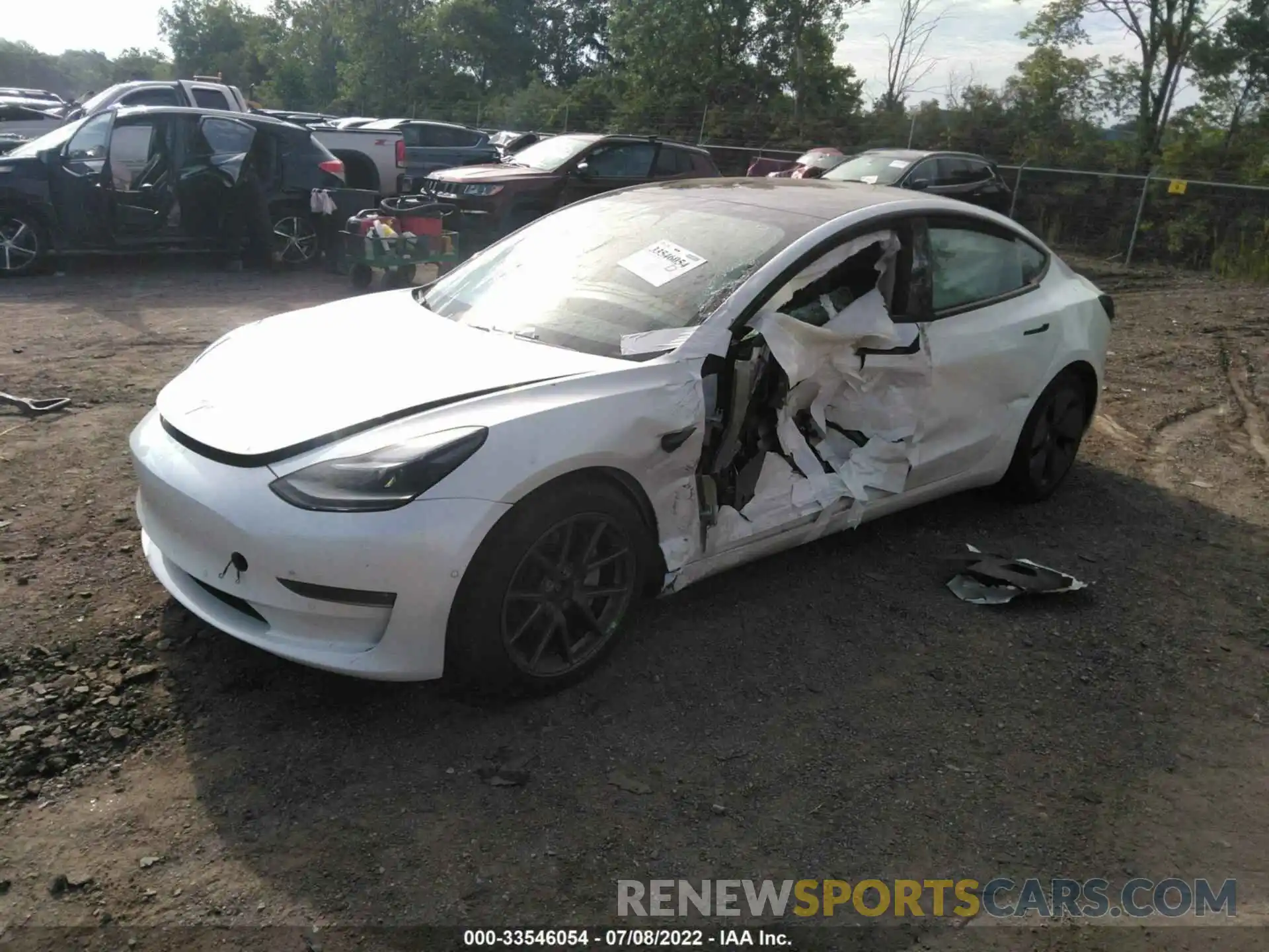 2 Photograph of a damaged car 5YJ3E1EB0MF928218 TESLA MODEL 3 2021