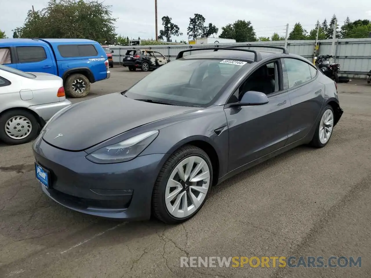 1 Photograph of a damaged car 5YJ3E1EB0MF936660 TESLA MODEL 3 2021
