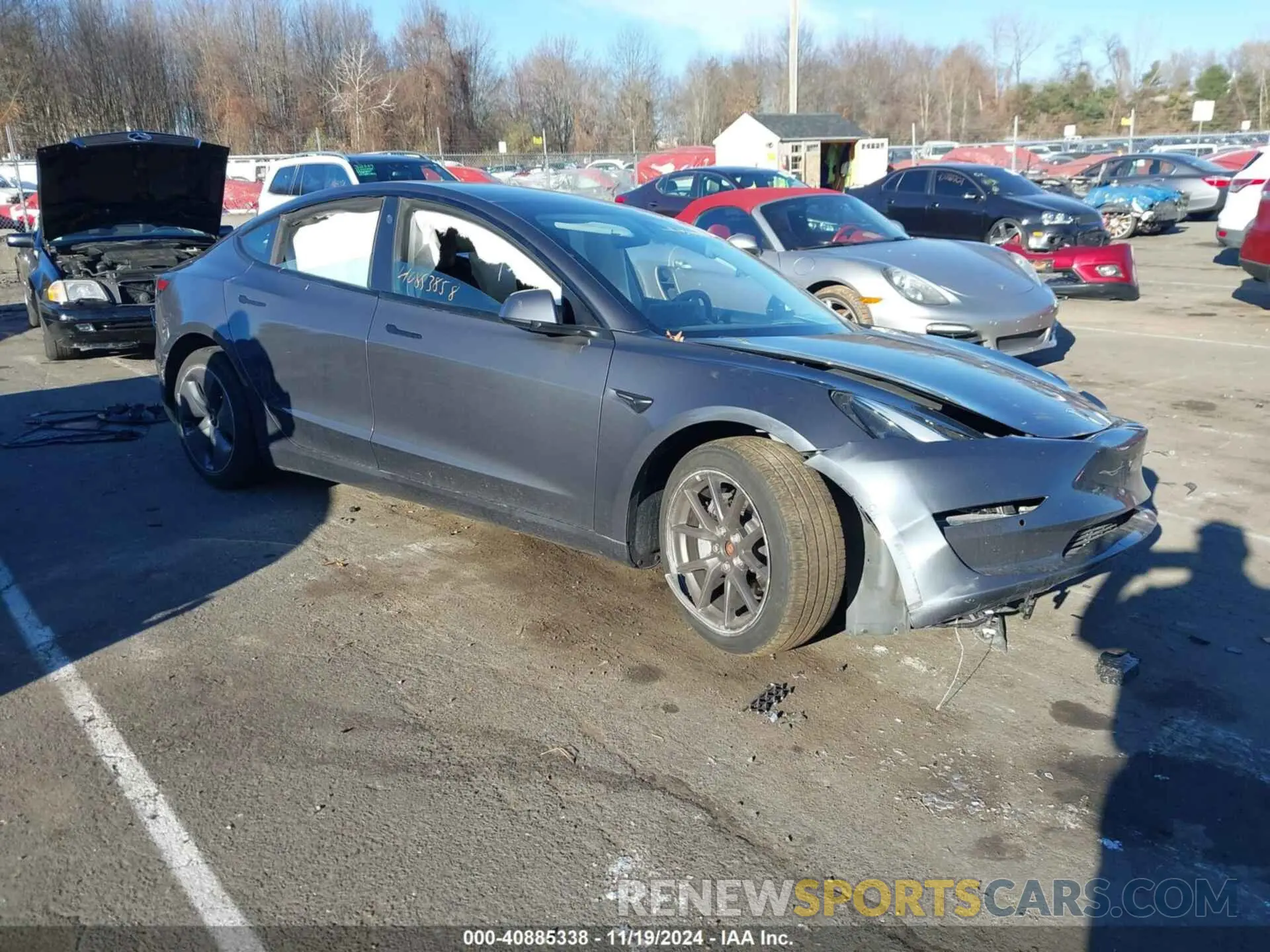 1 Photograph of a damaged car 5YJ3E1EB0MF974860 TESLA MODEL 3 2021