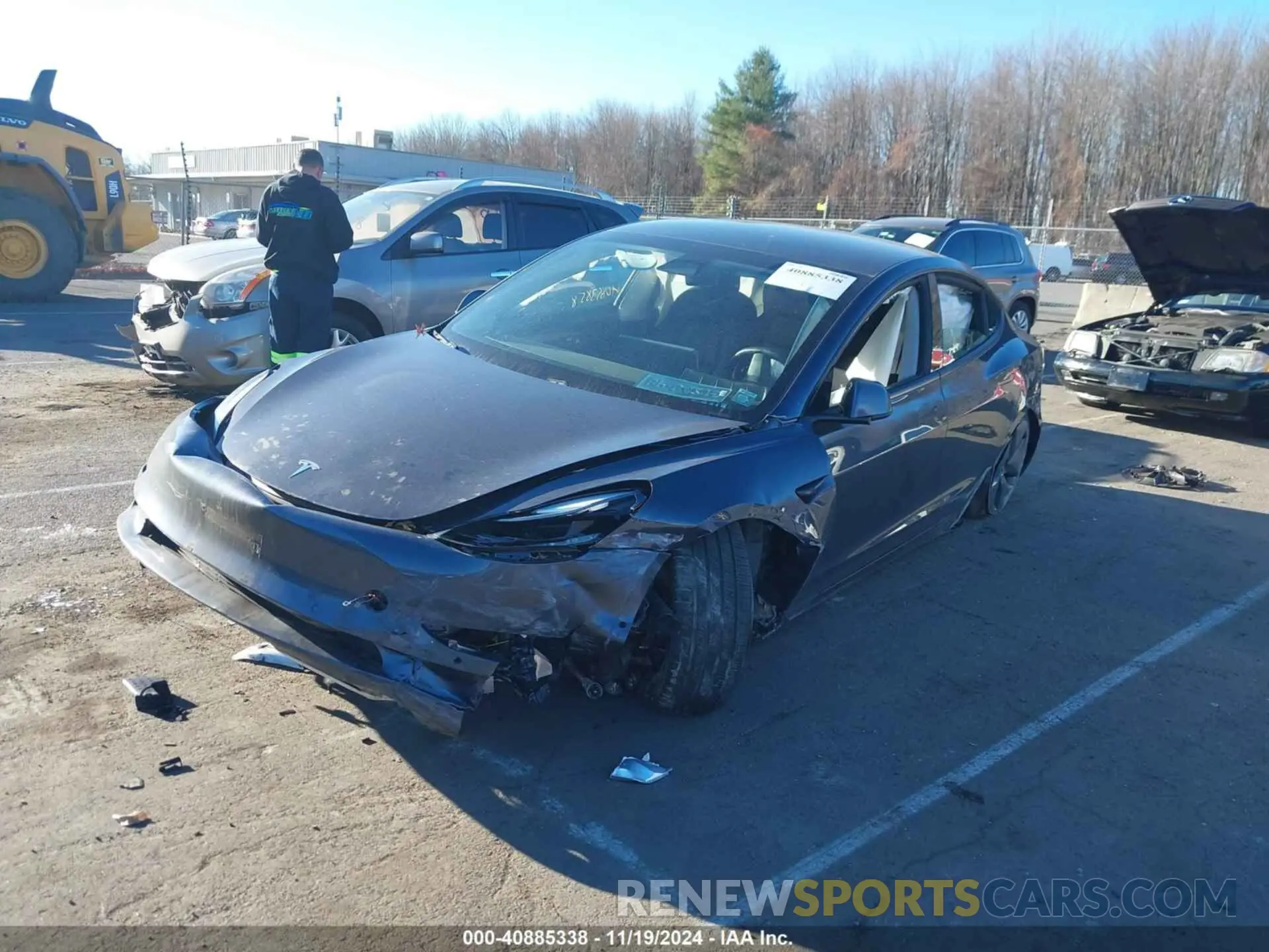 2 Photograph of a damaged car 5YJ3E1EB0MF974860 TESLA MODEL 3 2021
