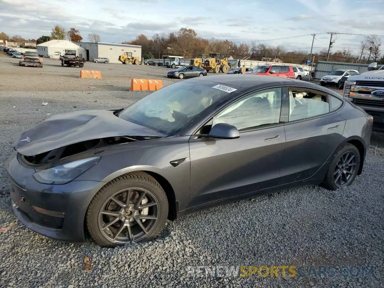 1 Photograph of a damaged car 5YJ3E1EB0MF979640 TESLA MODEL 3 2021