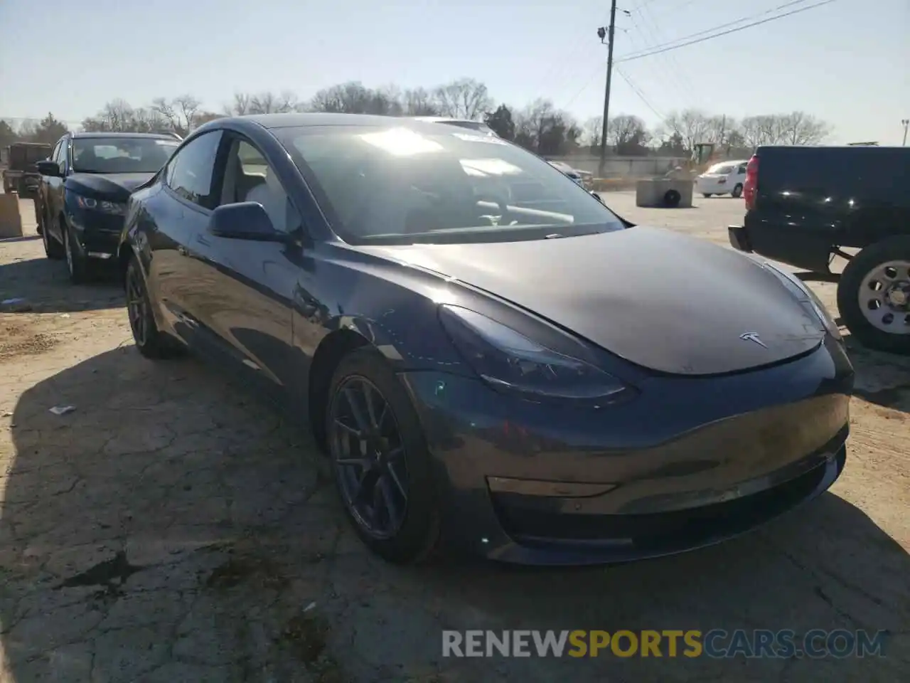 1 Photograph of a damaged car 5YJ3E1EB0MF981288 TESLA MODEL 3 2021