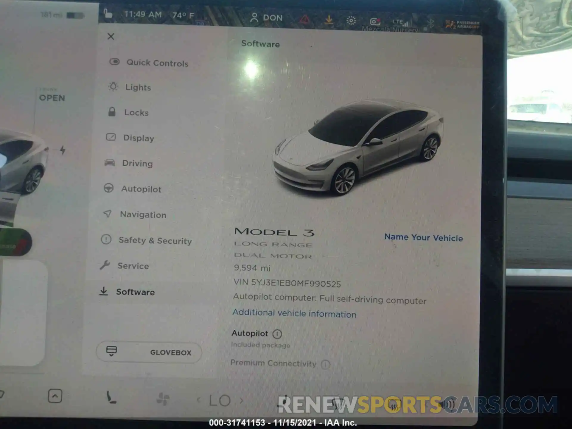 7 Photograph of a damaged car 5YJ3E1EB0MF990525 TESLA MODEL 3 2021