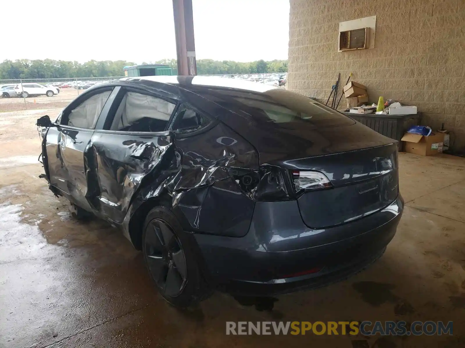 3 Photograph of a damaged car 5YJ3E1EB0MF992226 TESLA MODEL 3 2021