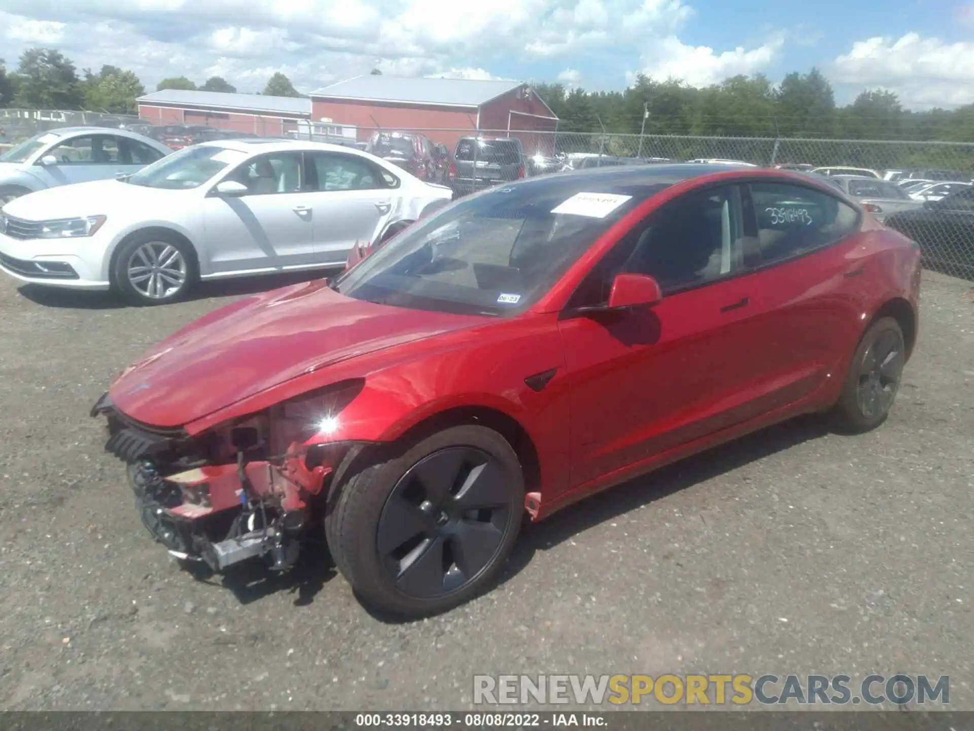 2 Photograph of a damaged car 5YJ3E1EB0MF992260 TESLA MODEL 3 2021