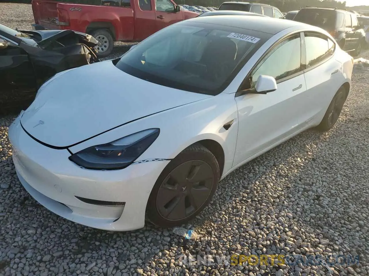1 Photograph of a damaged car 5YJ3E1EB0MF992310 TESLA MODEL 3 2021