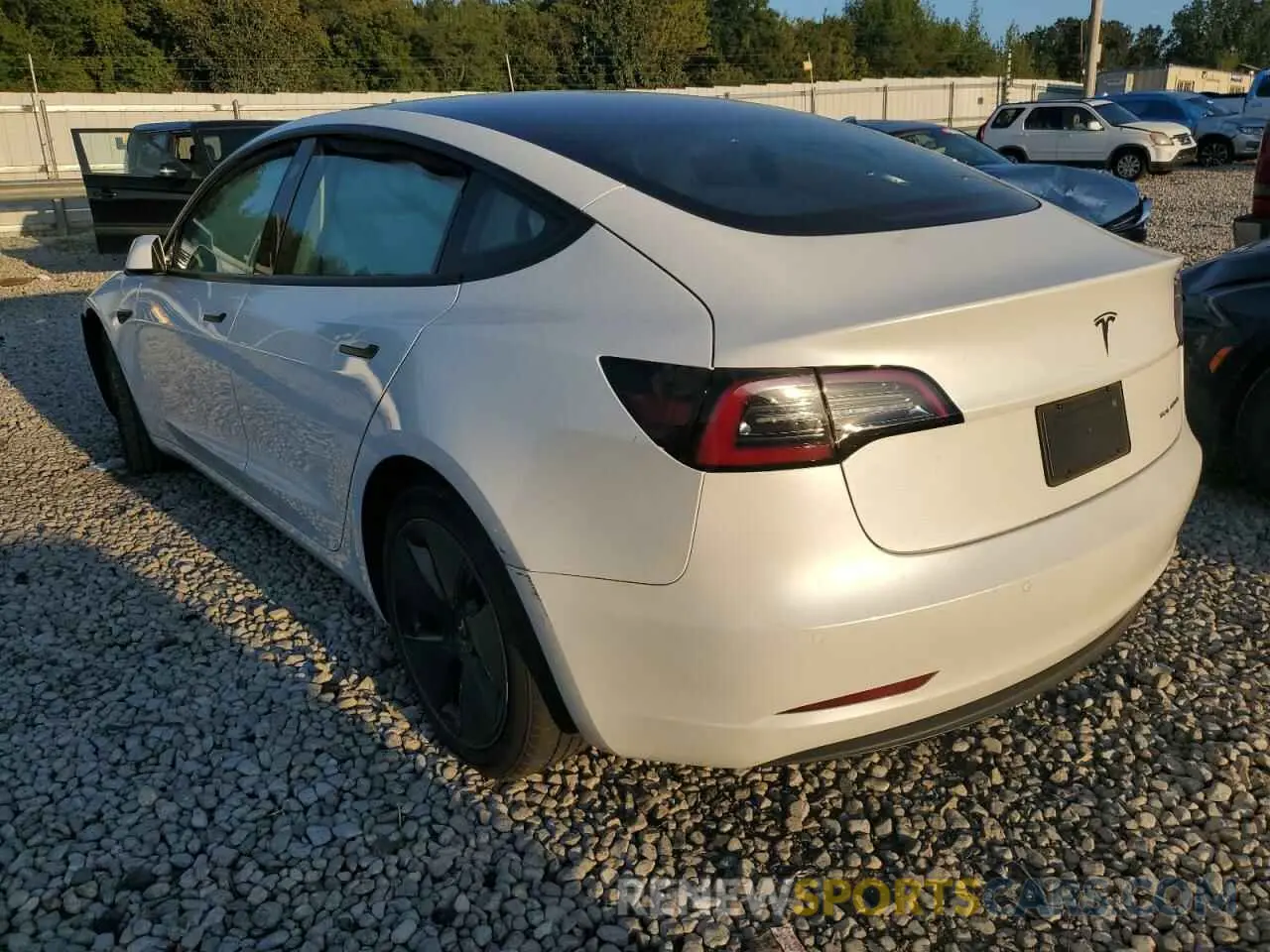 2 Photograph of a damaged car 5YJ3E1EB0MF992310 TESLA MODEL 3 2021
