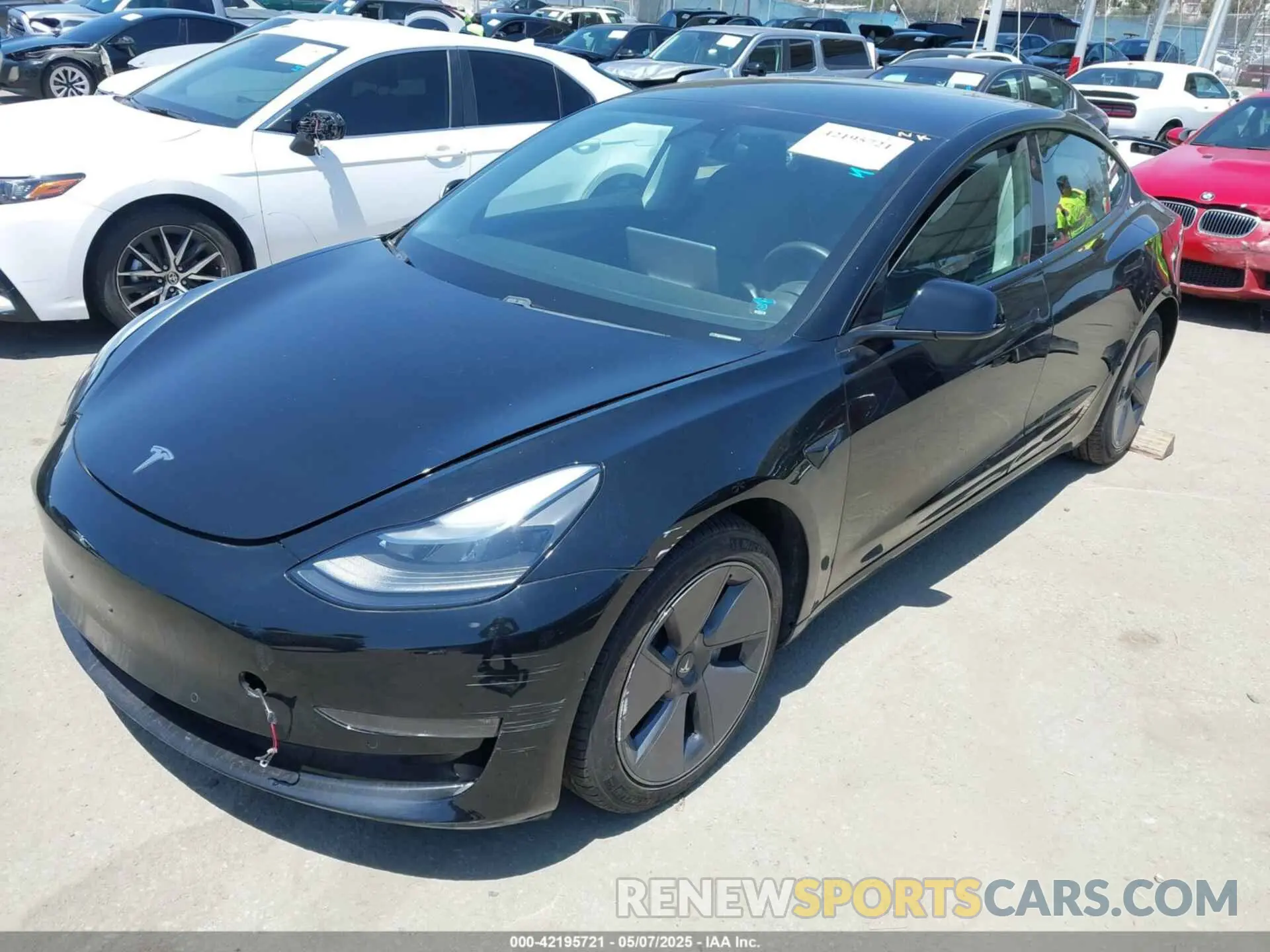 2 Photograph of a damaged car 5YJ3E1EB0MF995790 TESLA MODEL 3 2021