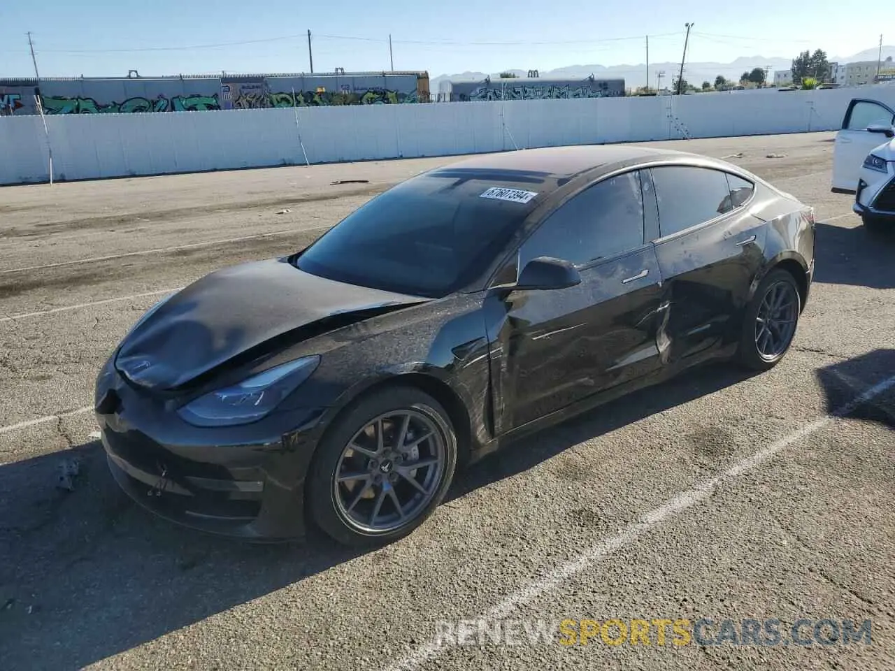 1 Photograph of a damaged car 5YJ3E1EB0MF998107 TESLA MODEL 3 2021