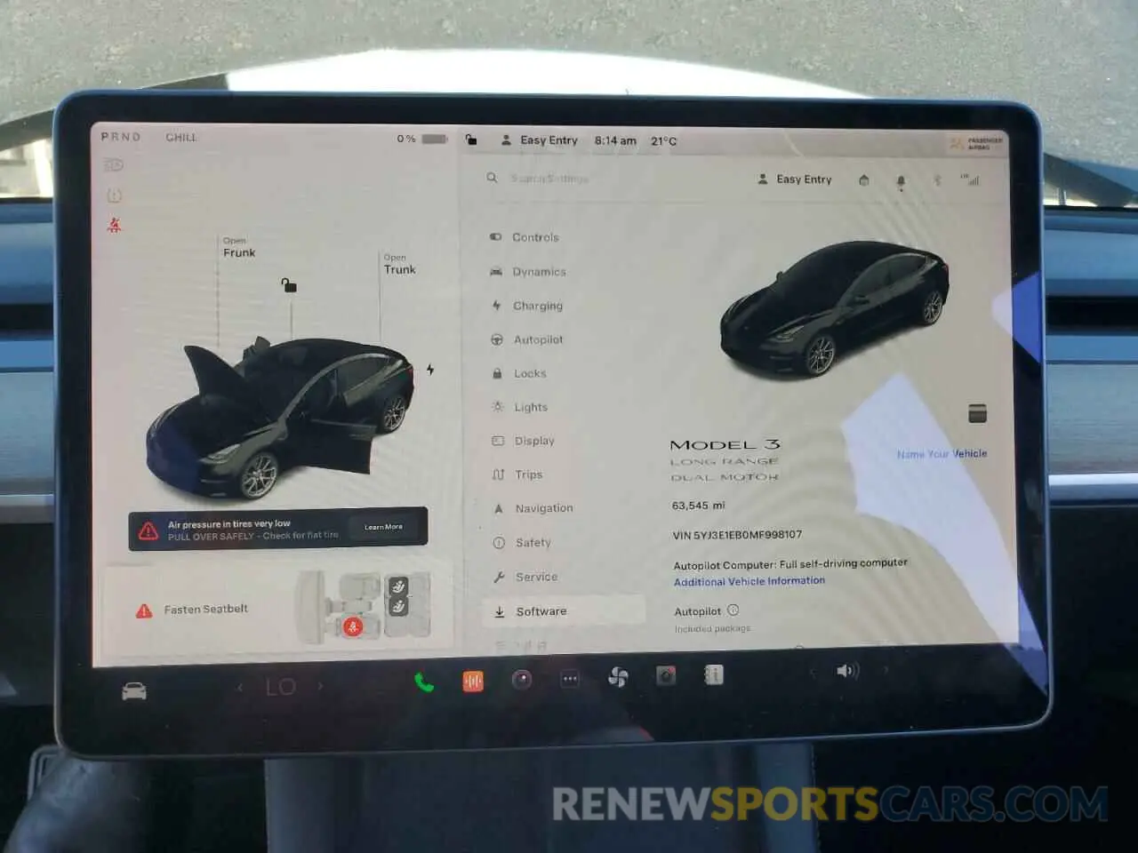 9 Photograph of a damaged car 5YJ3E1EB0MF998107 TESLA MODEL 3 2021