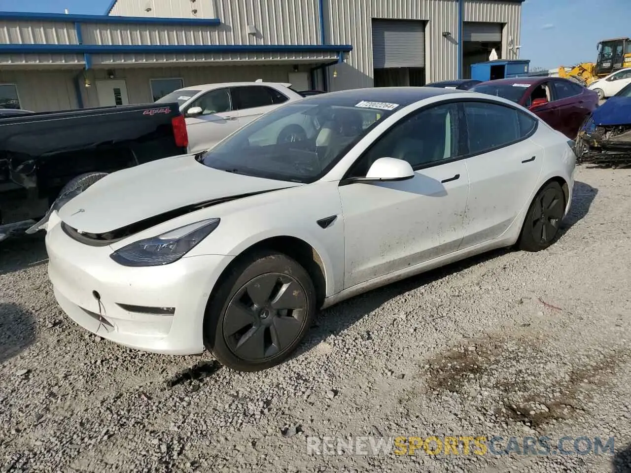 1 Photograph of a damaged car 5YJ3E1EB1MF002247 TESLA MODEL 3 2021