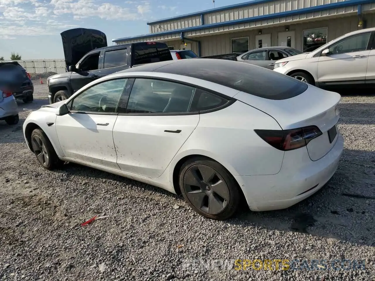 2 Photograph of a damaged car 5YJ3E1EB1MF002247 TESLA MODEL 3 2021