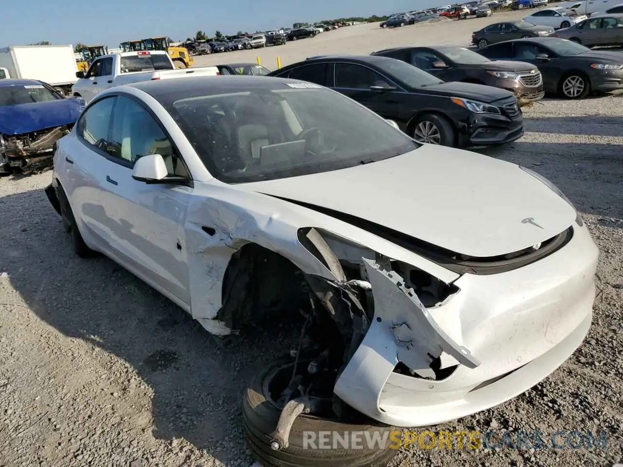 4 Photograph of a damaged car 5YJ3E1EB1MF002247 TESLA MODEL 3 2021