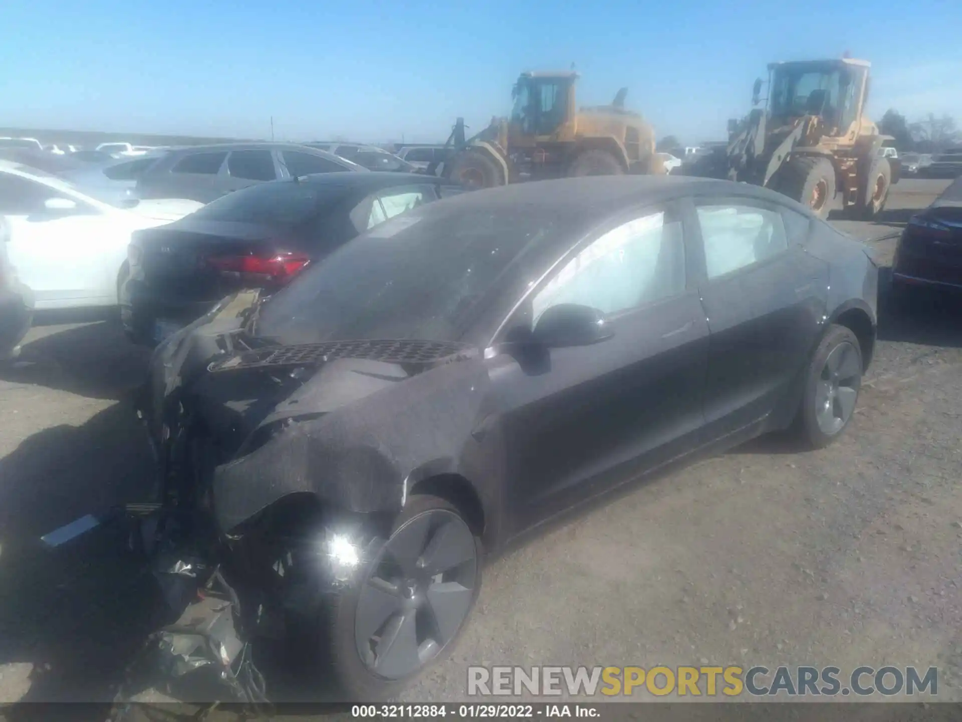 2 Photograph of a damaged car 5YJ3E1EB1MF006704 TESLA MODEL 3 2021