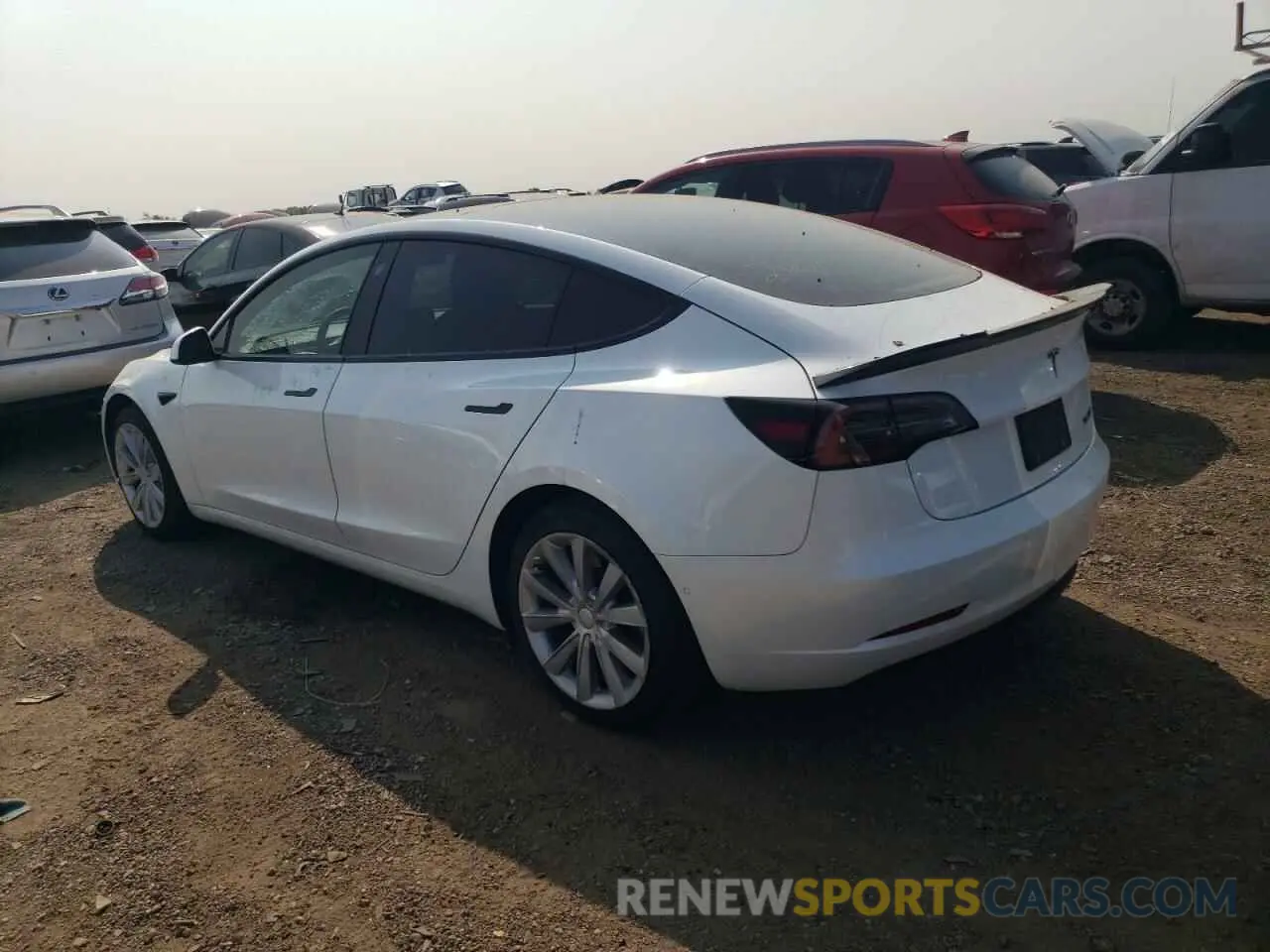 2 Photograph of a damaged car 5YJ3E1EB1MF012986 TESLA MODEL 3 2021