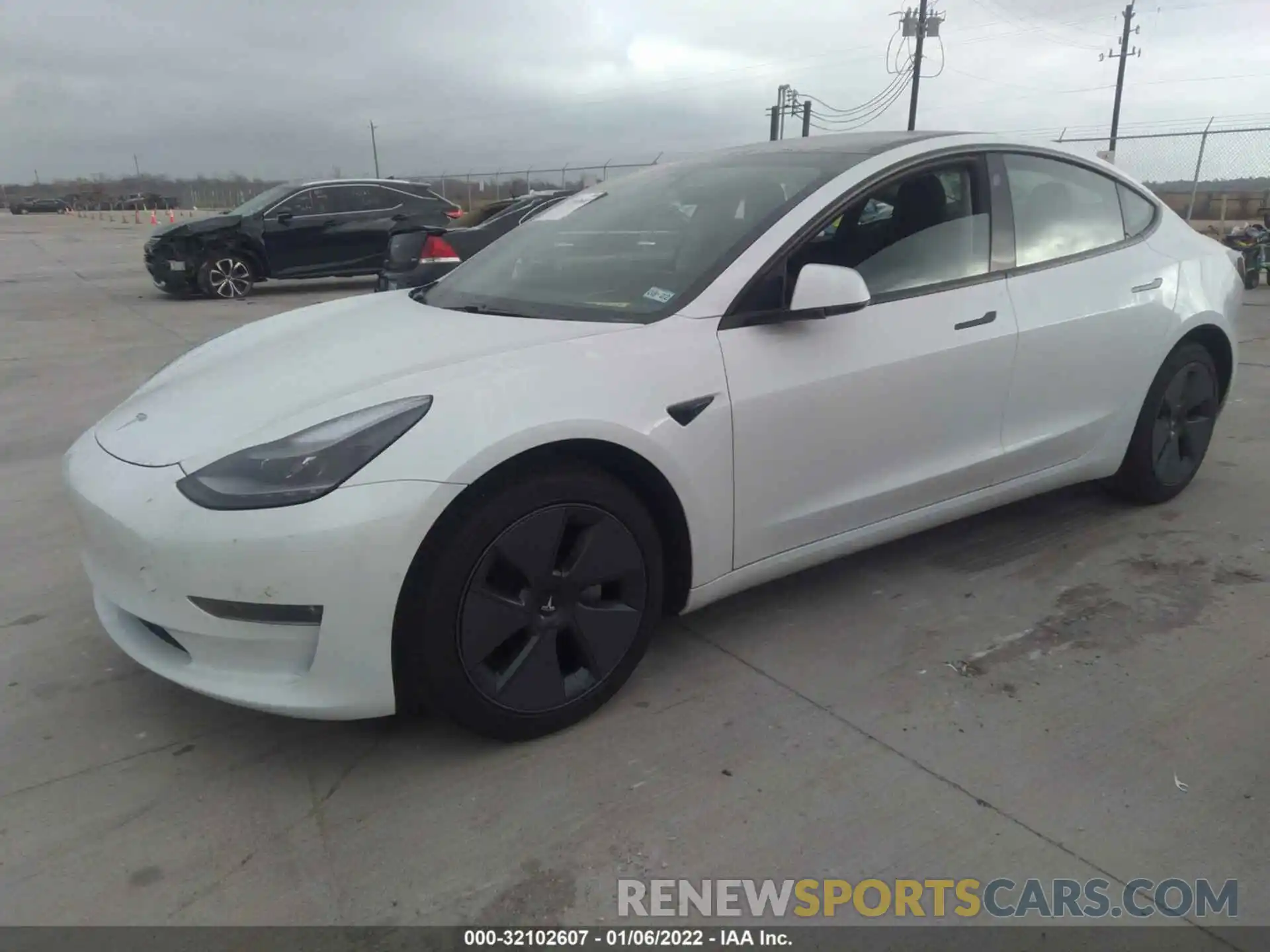 2 Photograph of a damaged car 5YJ3E1EB1MF019677 TESLA MODEL 3 2021