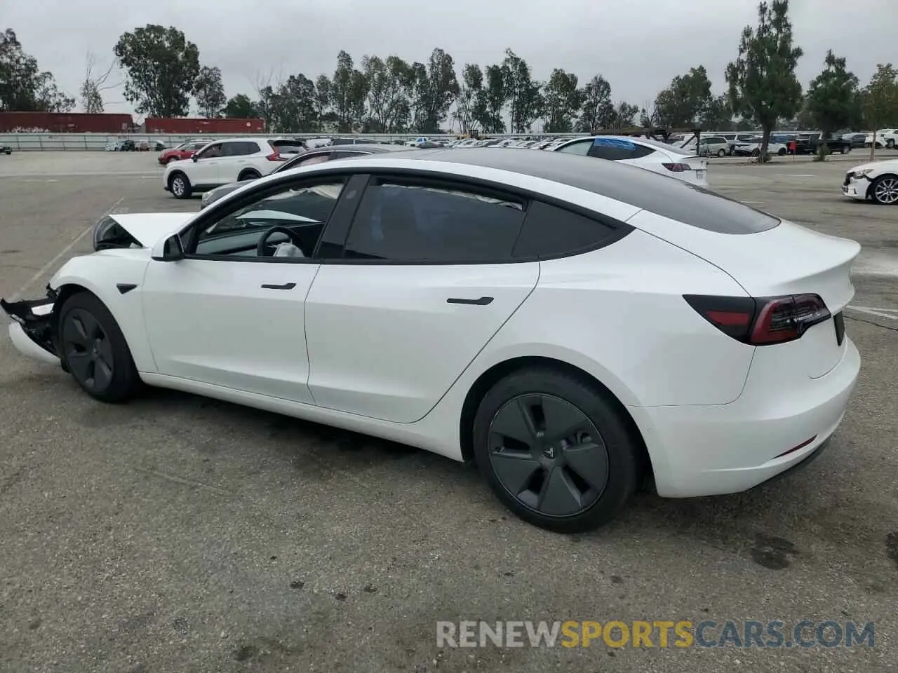2 Photograph of a damaged car 5YJ3E1EB1MF032669 TESLA MODEL 3 2021