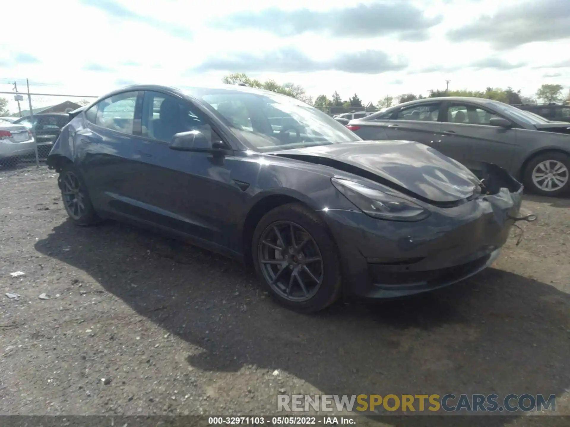 1 Photograph of a damaged car 5YJ3E1EB1MF035684 TESLA MODEL 3 2021