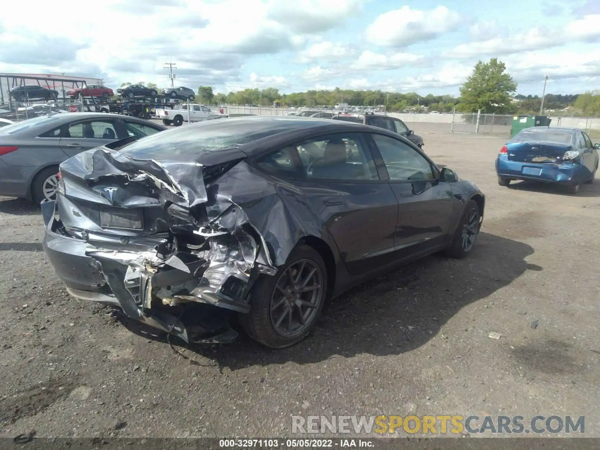 4 Photograph of a damaged car 5YJ3E1EB1MF035684 TESLA MODEL 3 2021