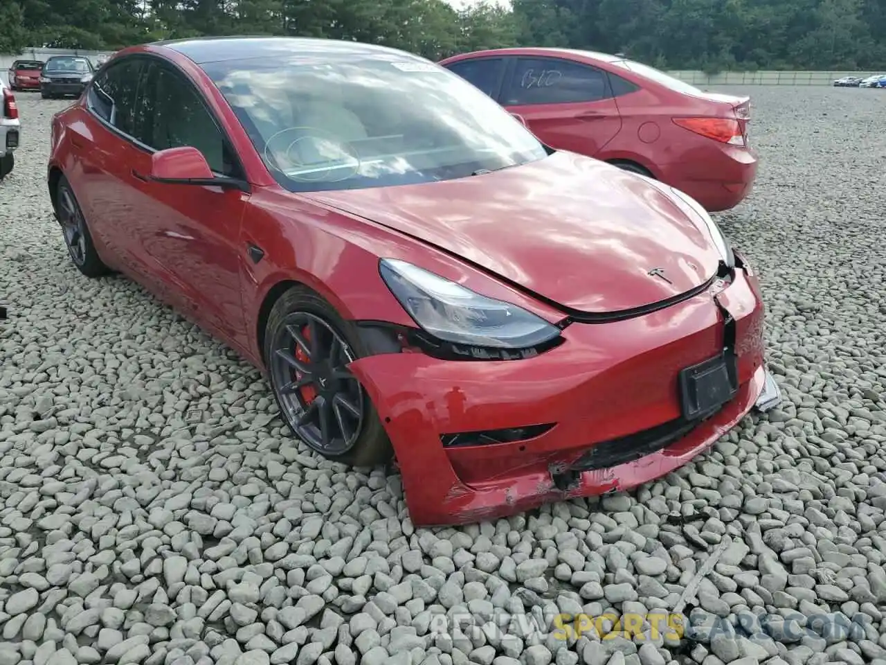 9 Photograph of a damaged car 5YJ3E1EB1MF056387 TESLA MODEL 3 2021