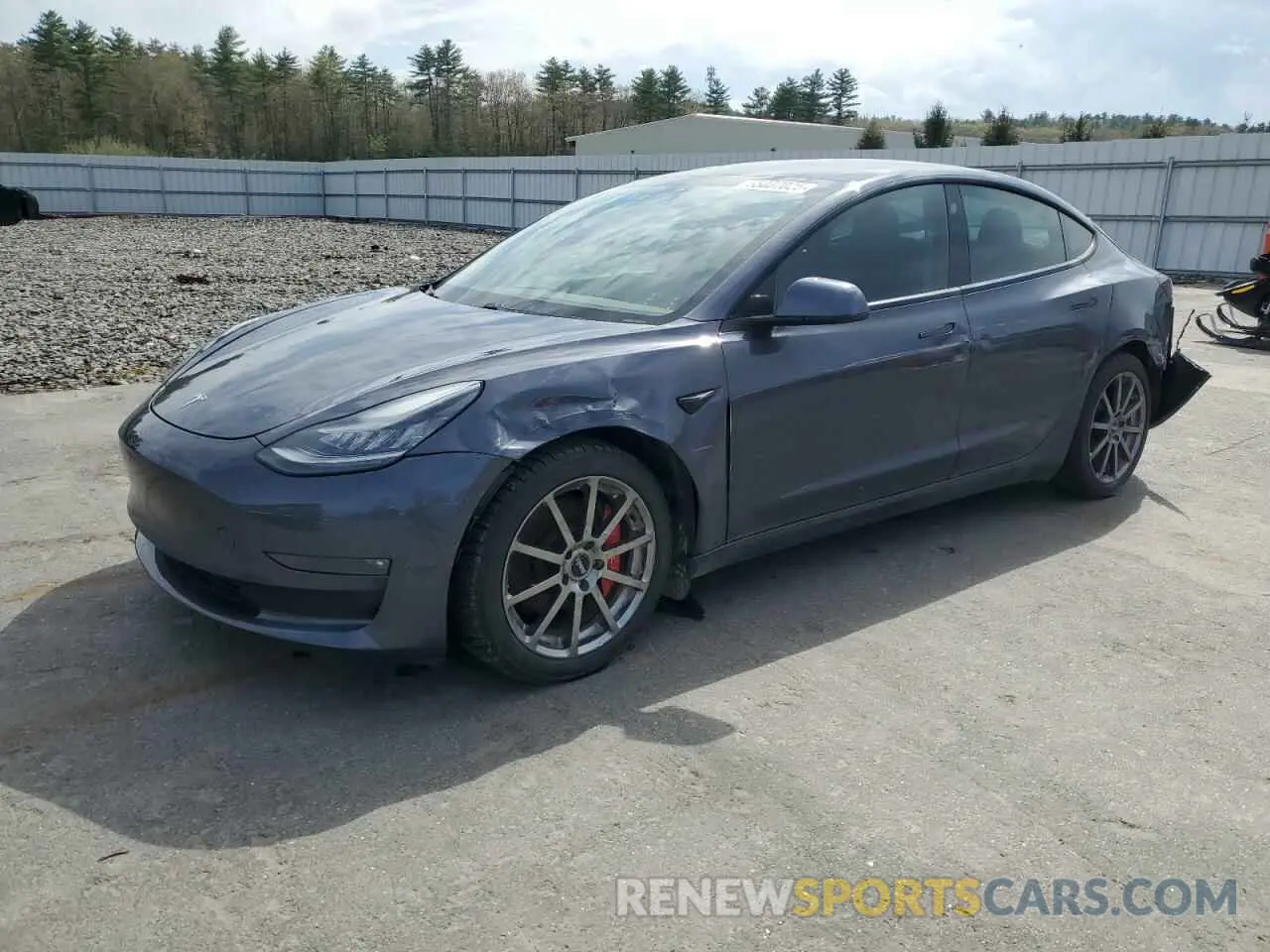 1 Photograph of a damaged car 5YJ3E1EB1MF850239 TESLA MODEL 3 2021