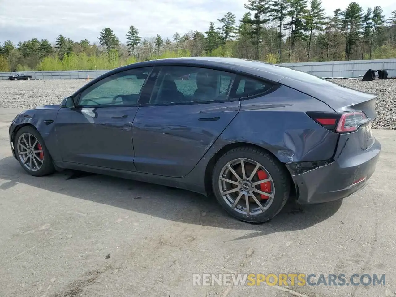 2 Photograph of a damaged car 5YJ3E1EB1MF850239 TESLA MODEL 3 2021