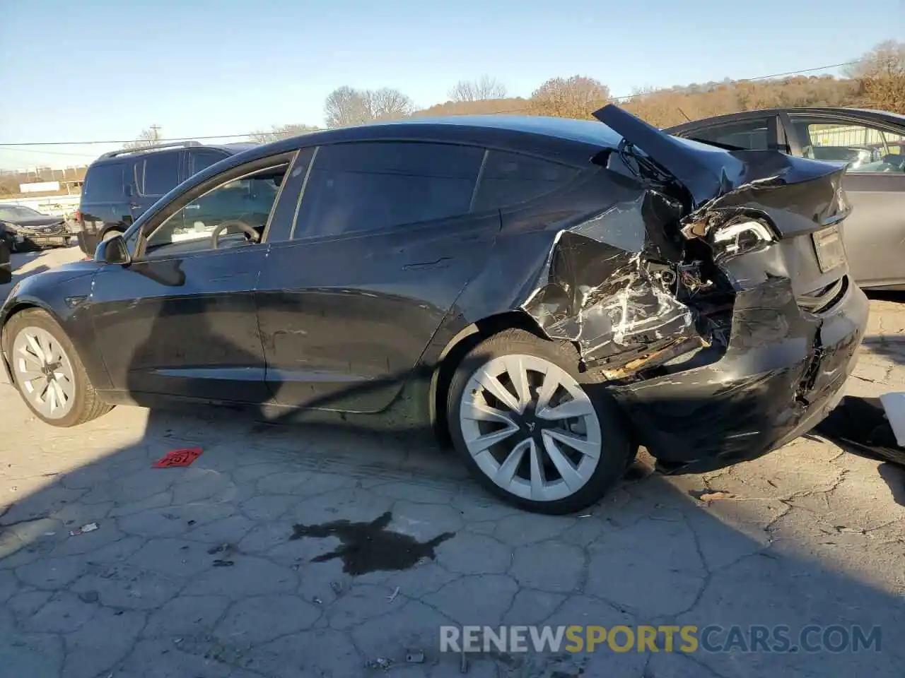 2 Photograph of a damaged car 5YJ3E1EB1MF856204 TESLA MODEL 3 2021