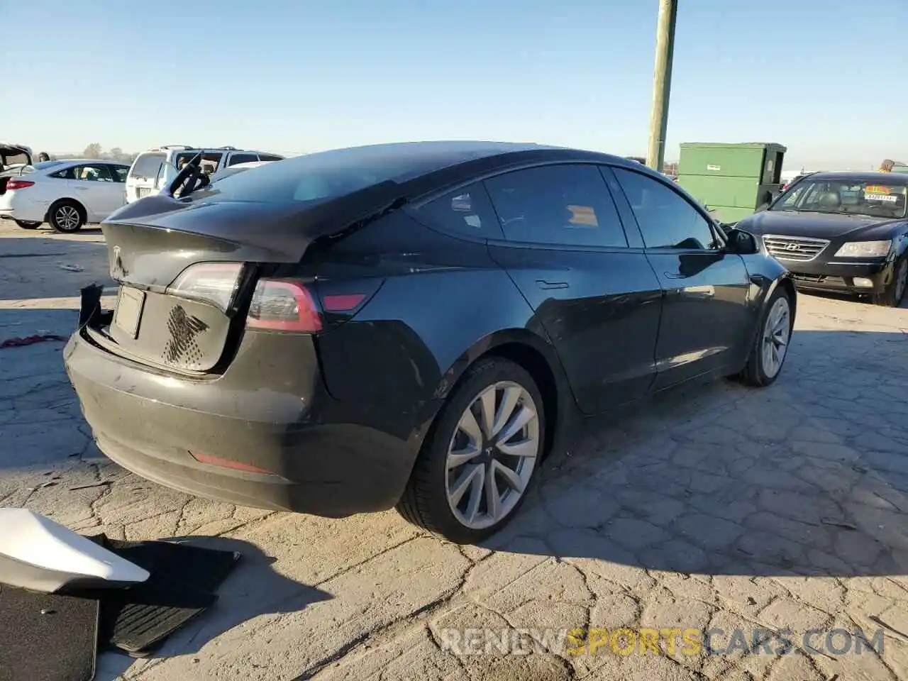 3 Photograph of a damaged car 5YJ3E1EB1MF856204 TESLA MODEL 3 2021