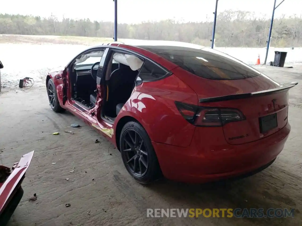 3 Photograph of a damaged car 5YJ3E1EB1MF906552 TESLA MODEL 3 2021